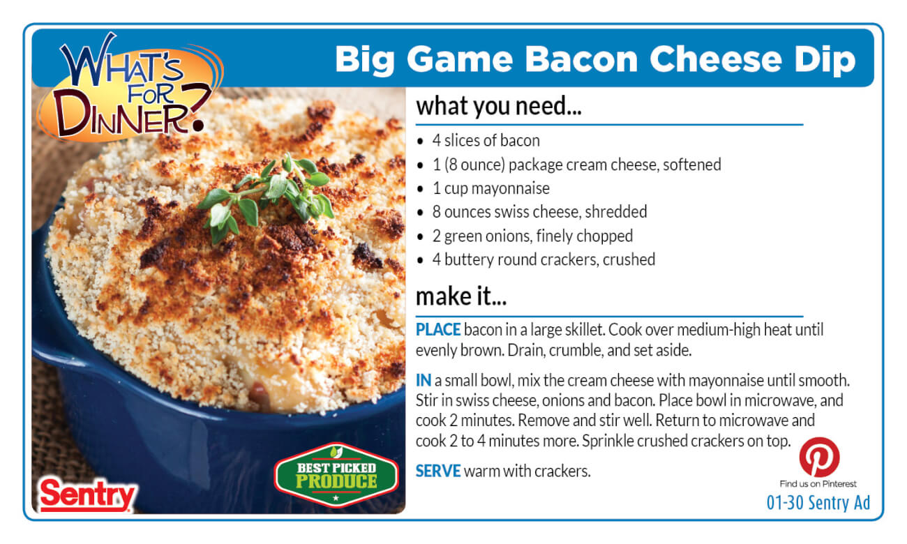 Big Game Bacon Cheese Dip