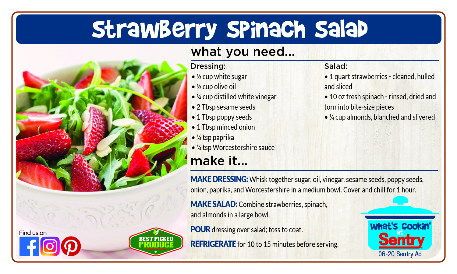 Strawberry Spinach Salad