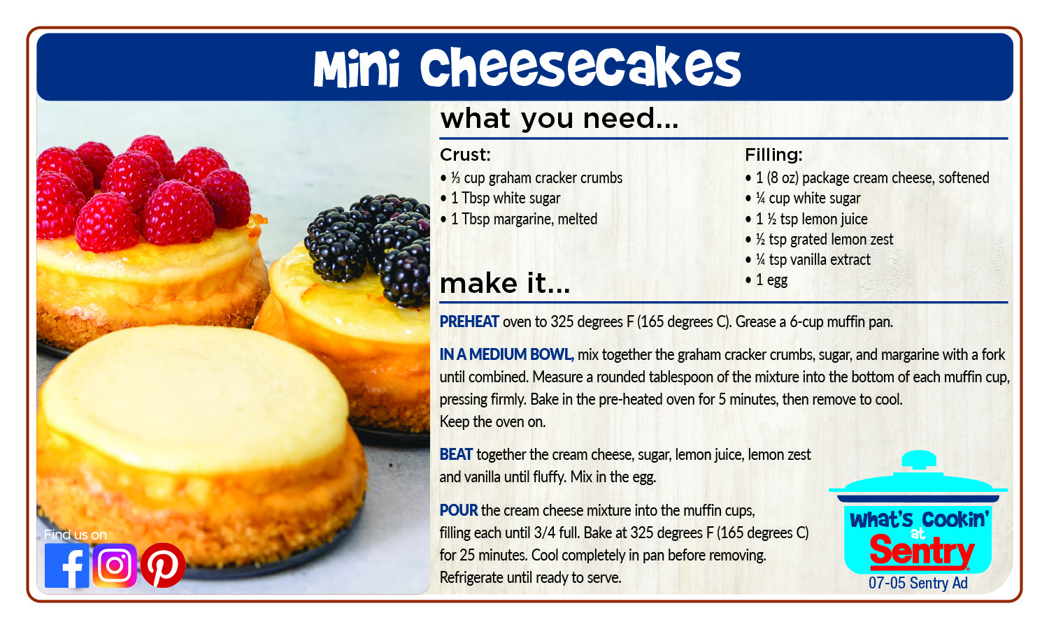 Mini Cheesecakes