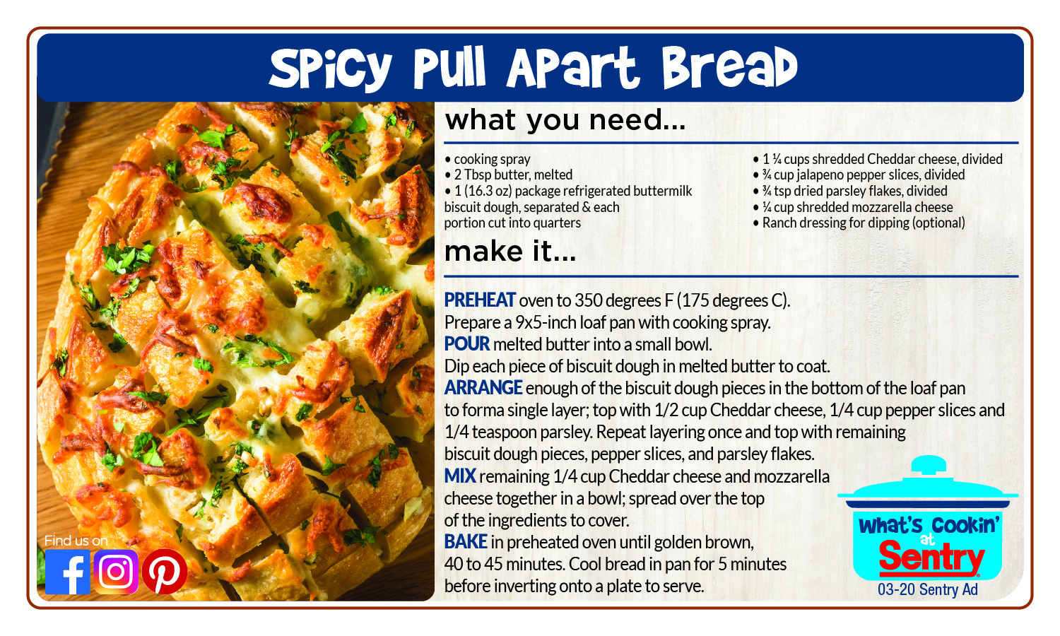 Spicy Pull Apart Bread