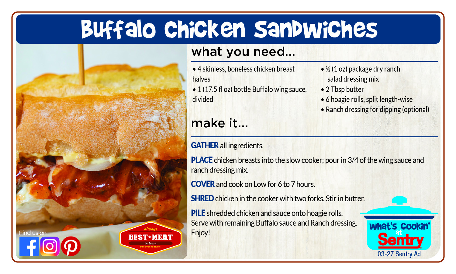 Recipe: Buffalo Chicken Sandwich