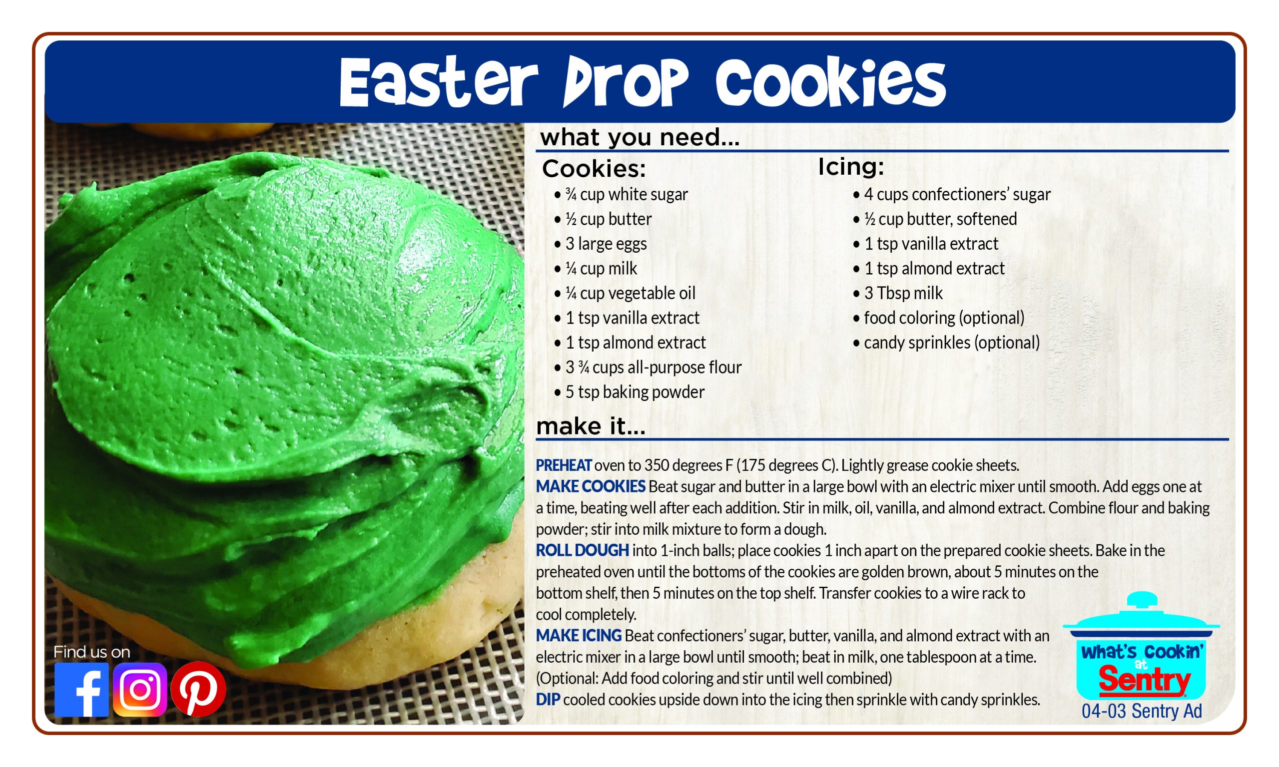 Easter Drop Cookies