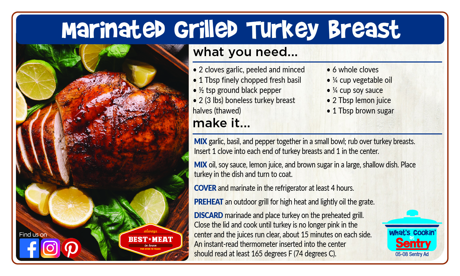 Recipe: Marinated Grilled Turkey Breast