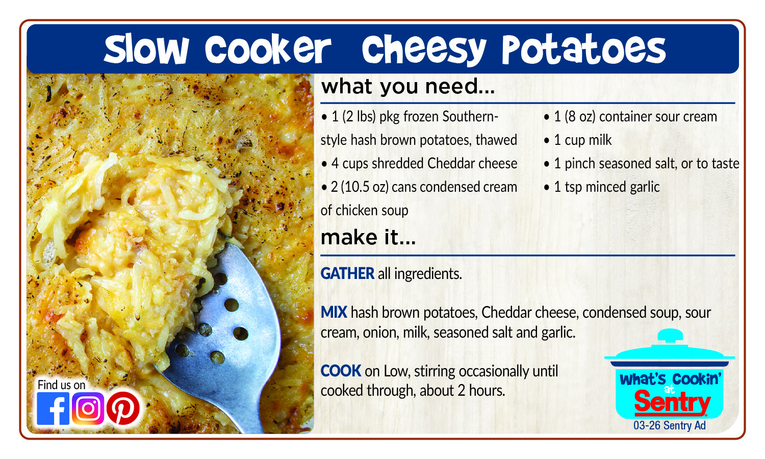 Recipe: Slow Cooker Cheesy Potatoes