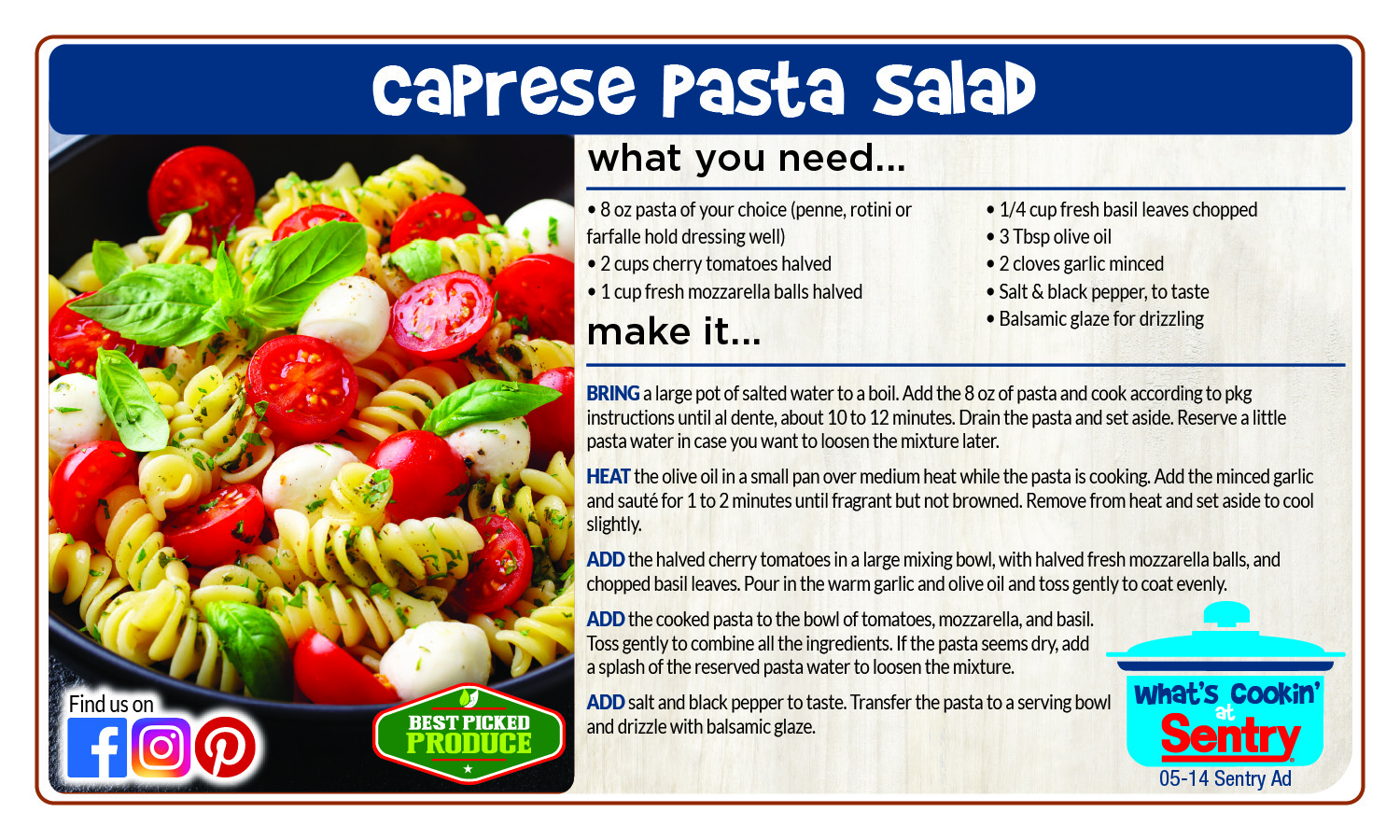 Recipe: Caprese Pasta Salad
