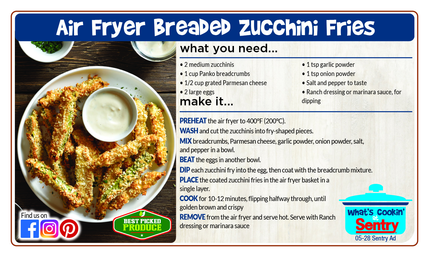 Recipe: Air Fryer Breaded Zucchini Fries