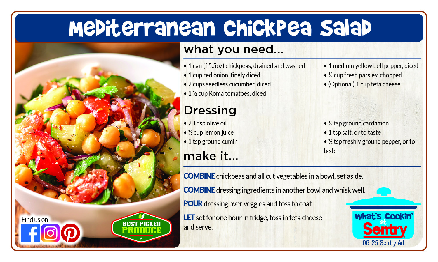 Recipe: Mediterranean Chickpea Salad
